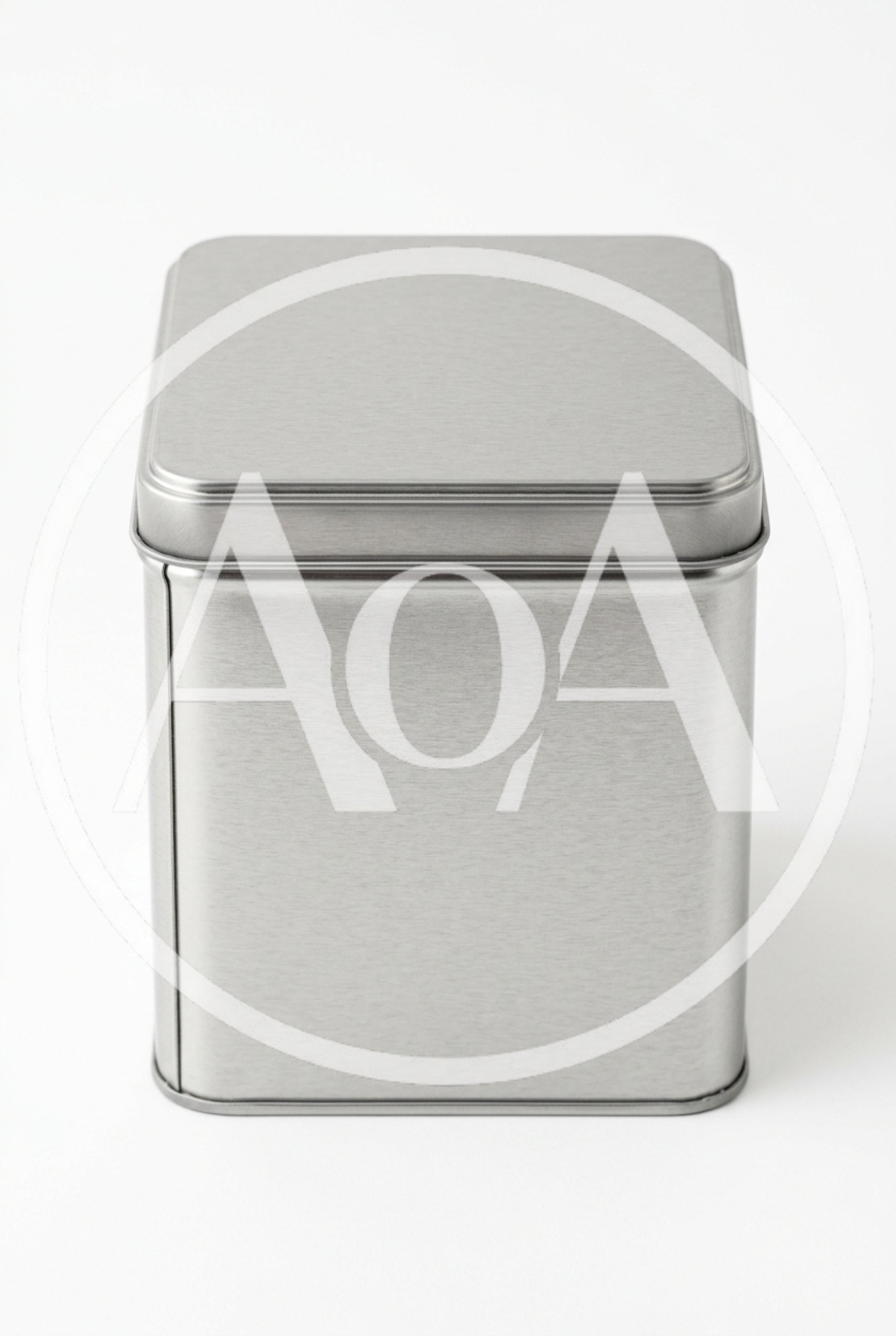 Brushed Metal Square Storage Tin Container