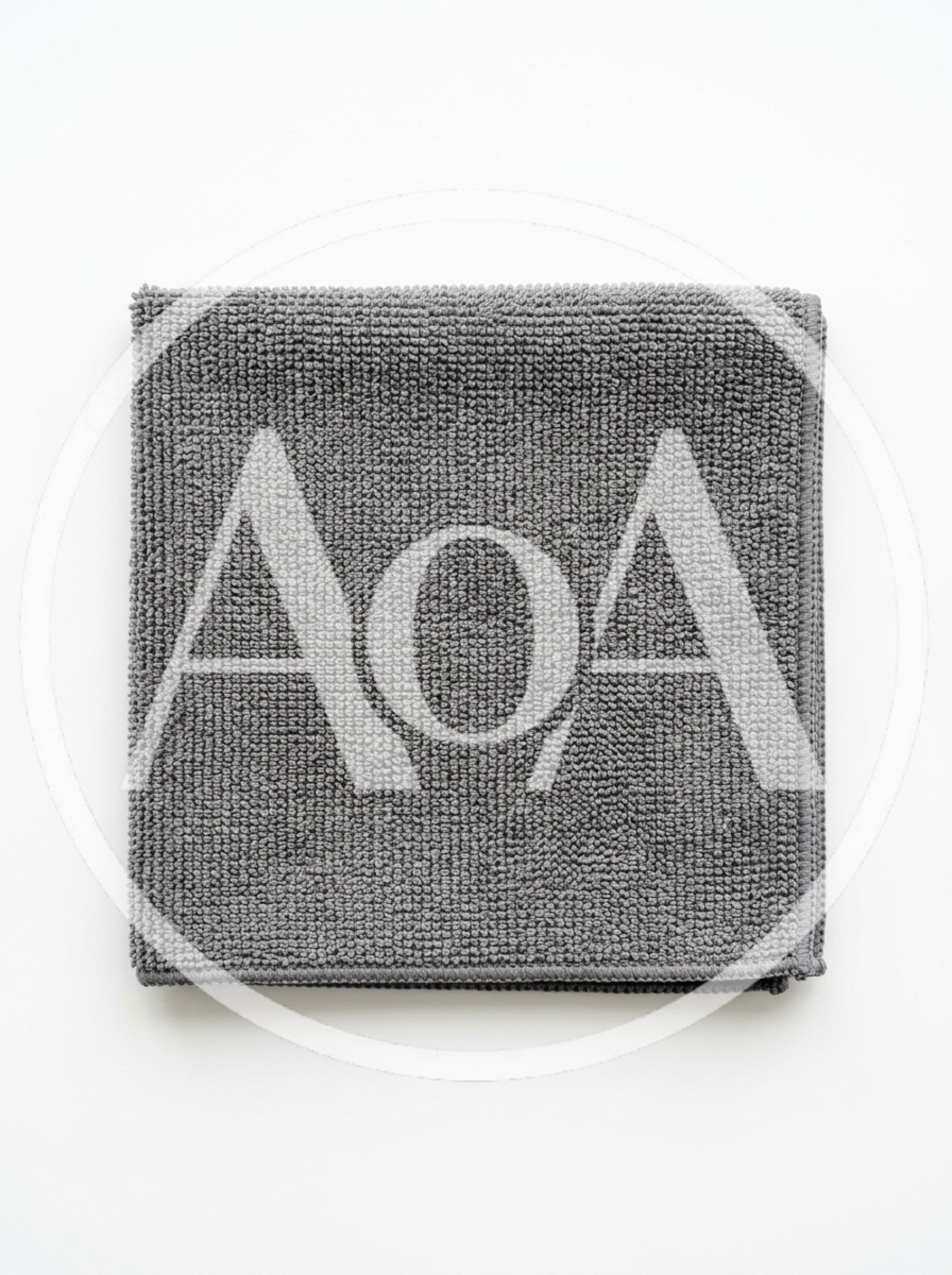 Folded Grey Microfiber Cleaning Cloth