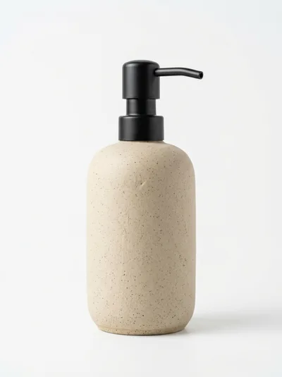 Ceramic Soap Dispenser With Matte Black Pump