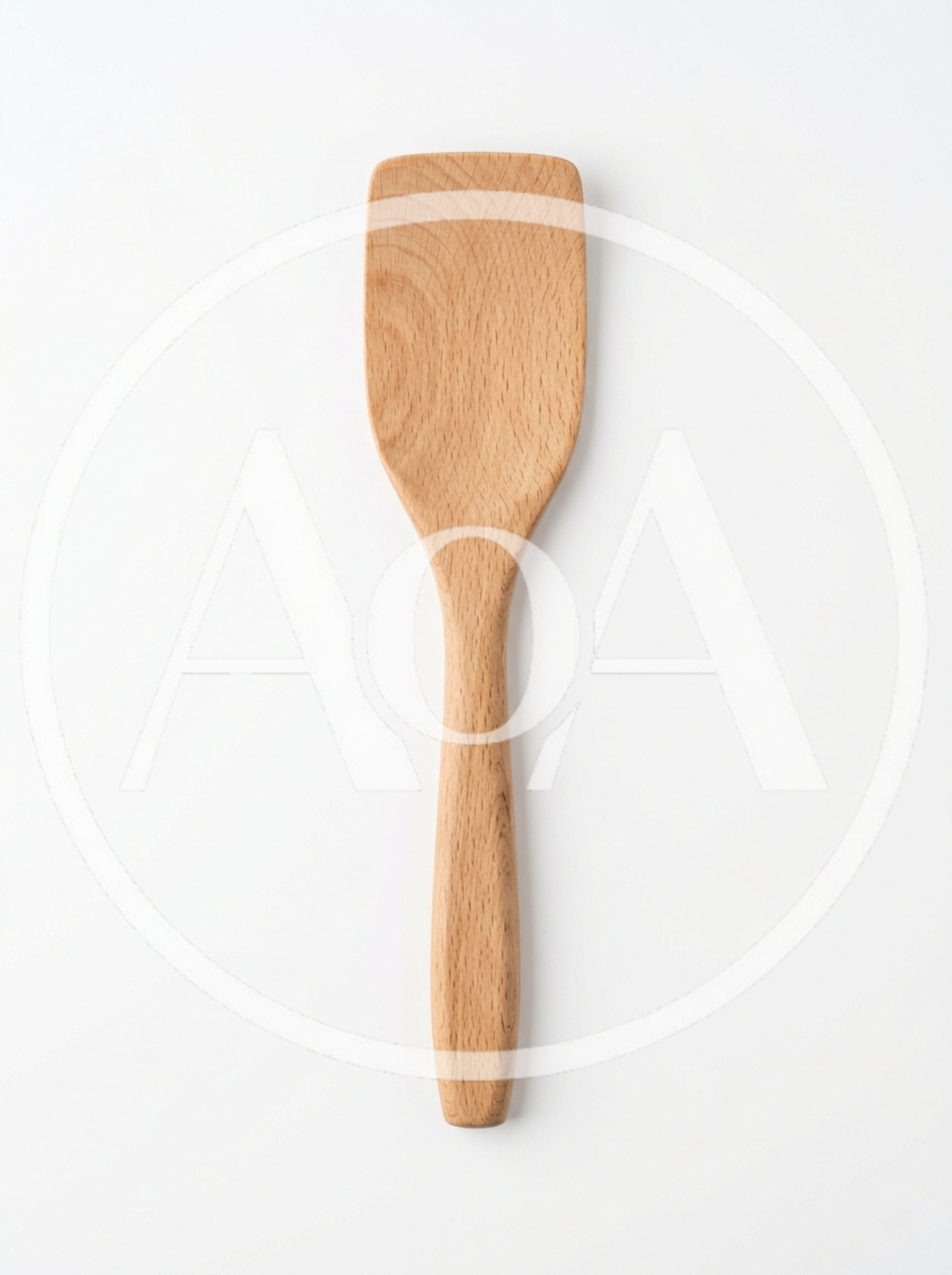 Wooden Spatula Isolated On White Background