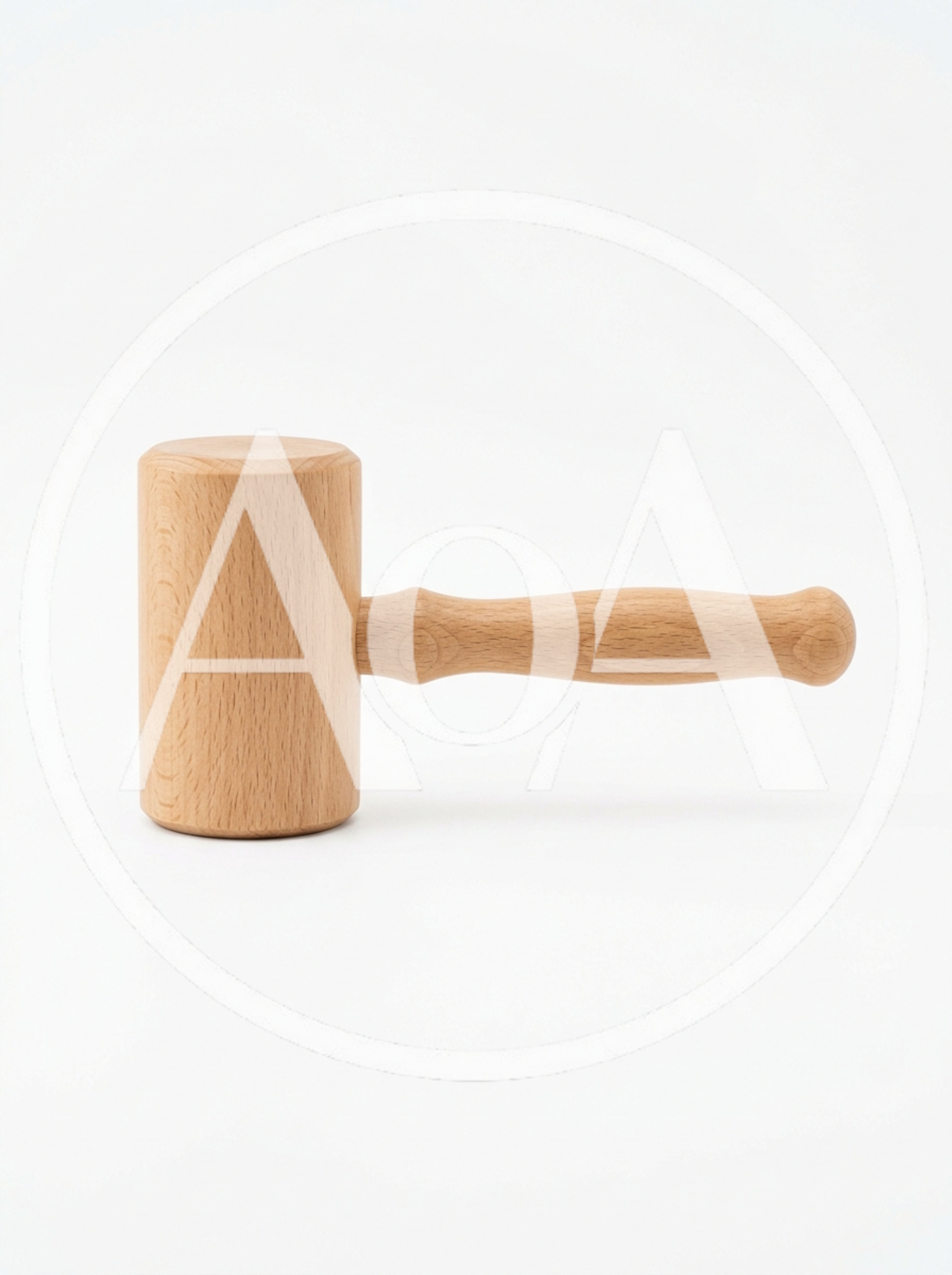 Wooden Mallet Isolated On White Background