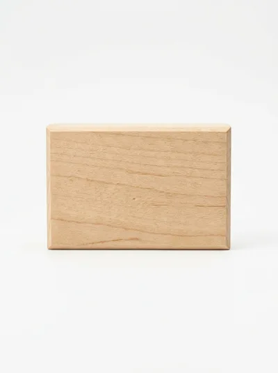 Rectangular Wooden Block On White Background