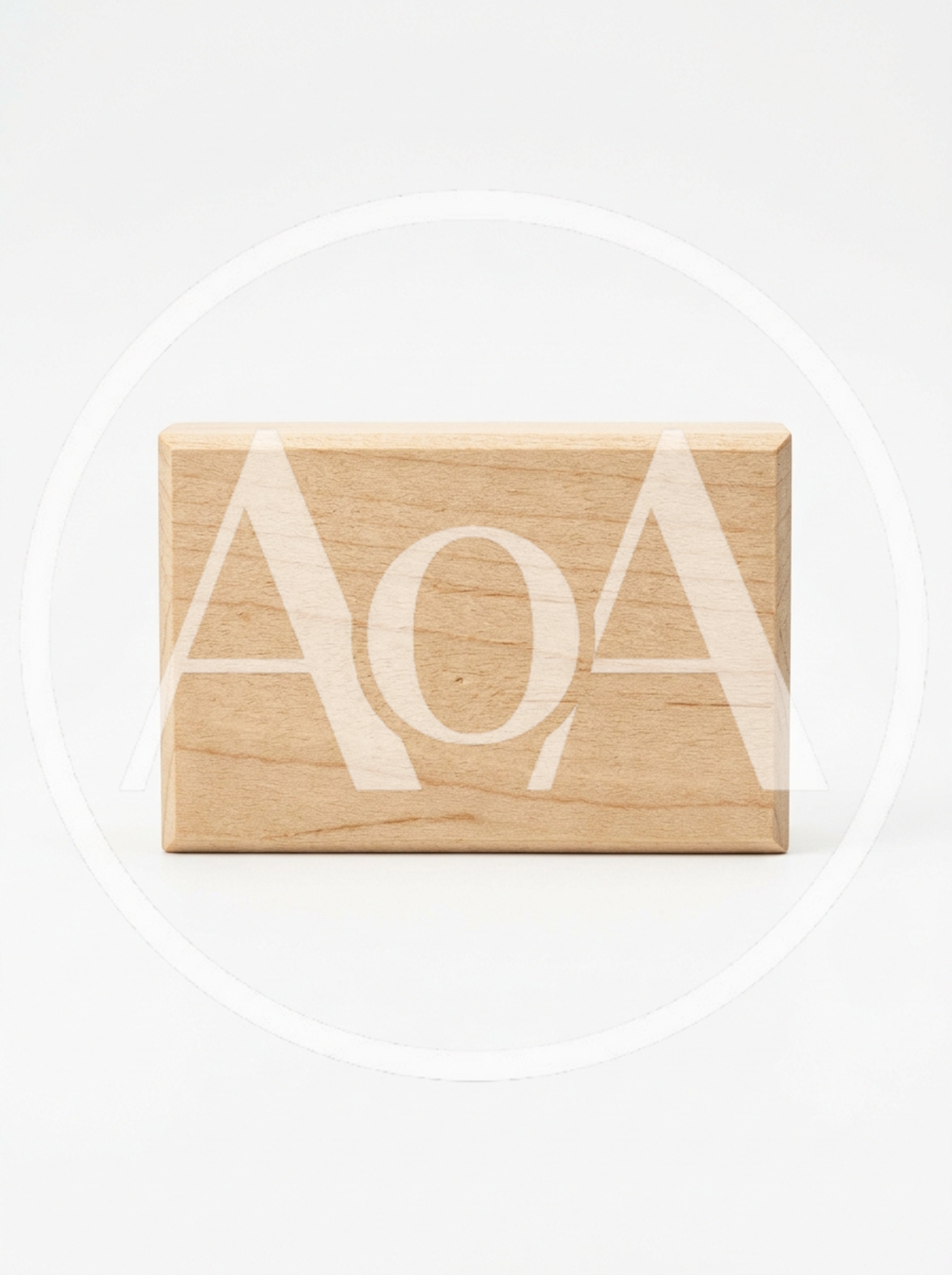 Rectangular Wooden Block On White Background