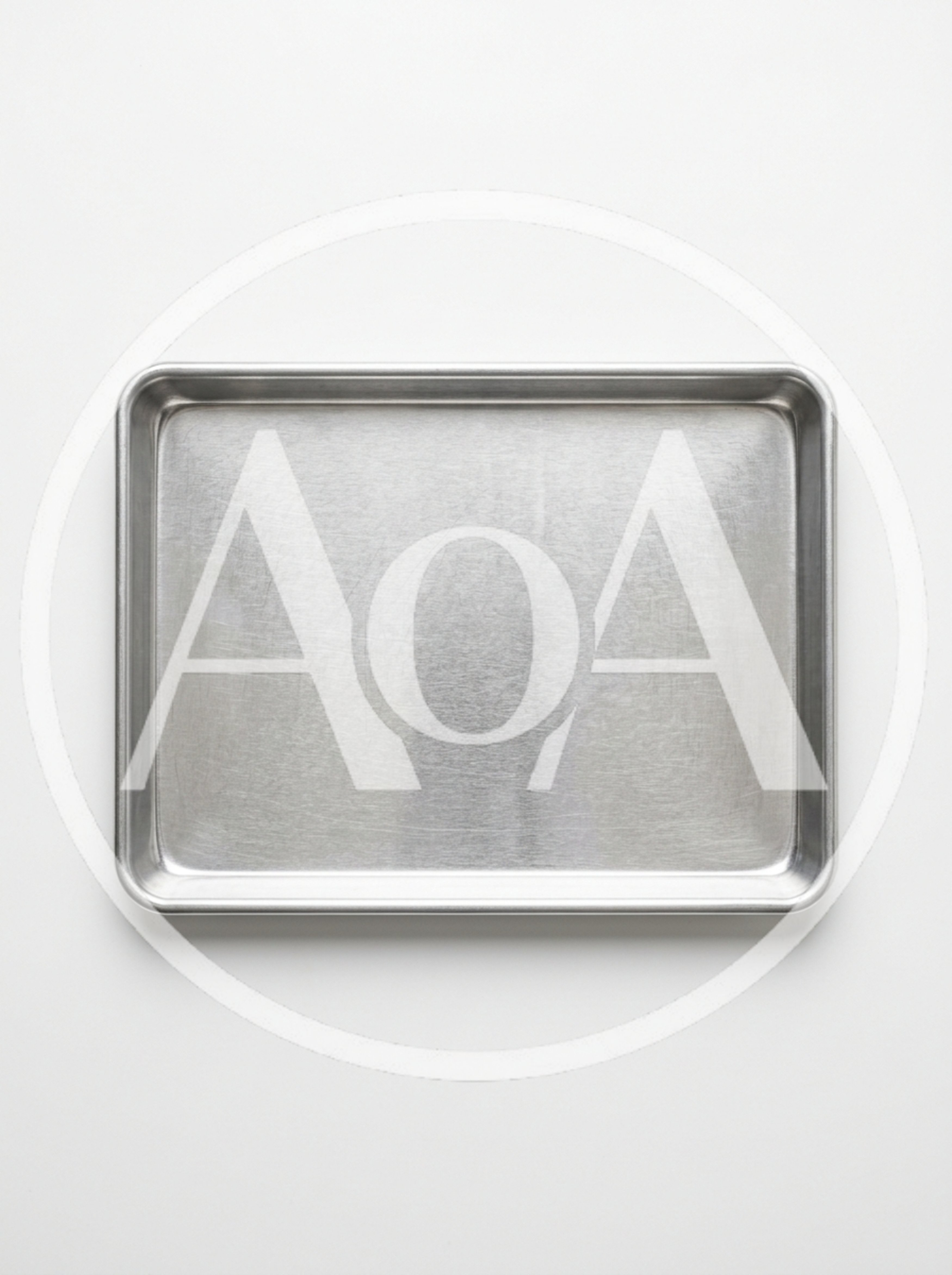 Empty Rectangular Metal Baking Sheet On White Background