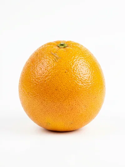 Single Fresh Ripe Orange Fruit