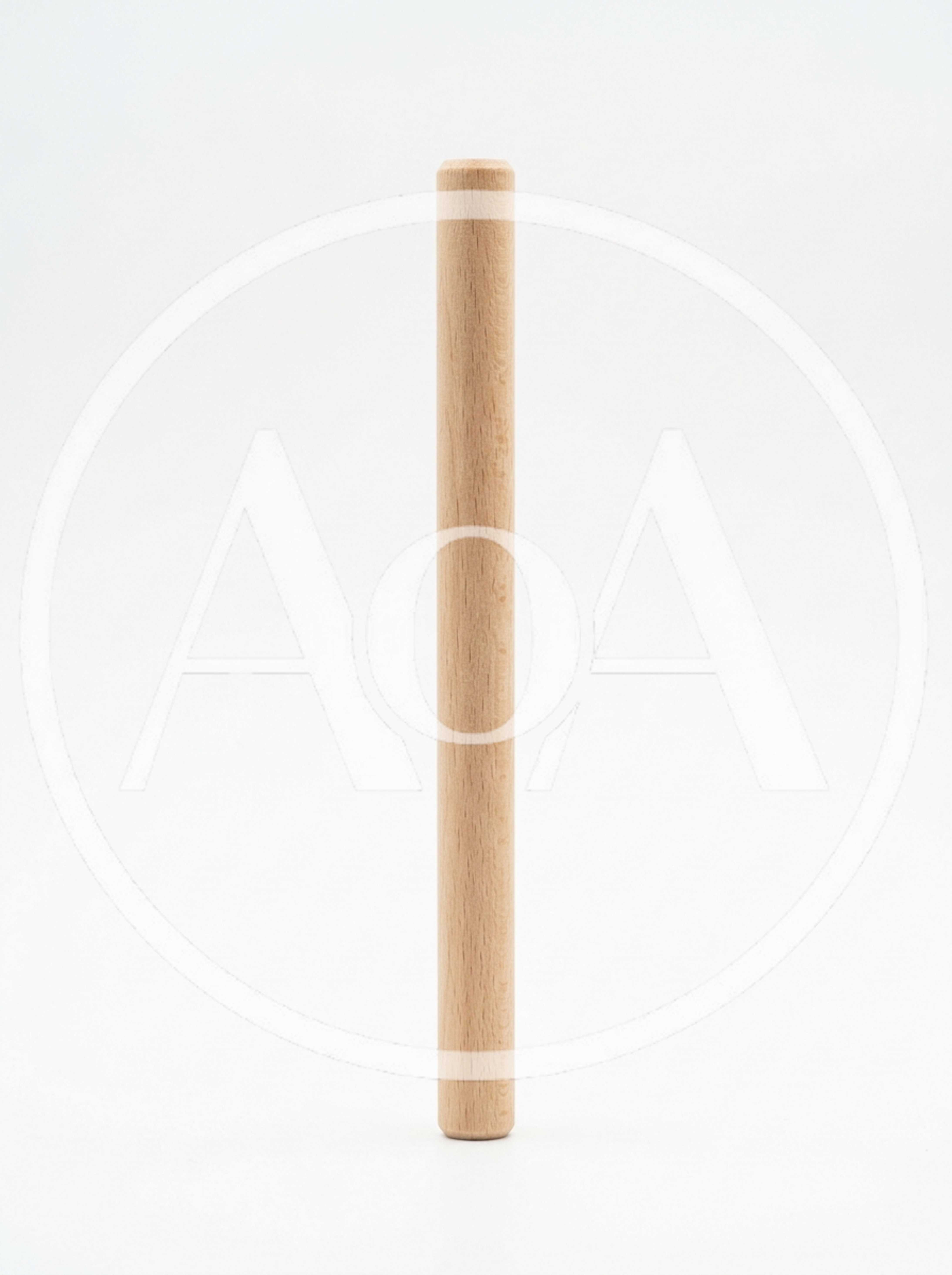 Single Wooden Dowel Rod Isolated On White Background