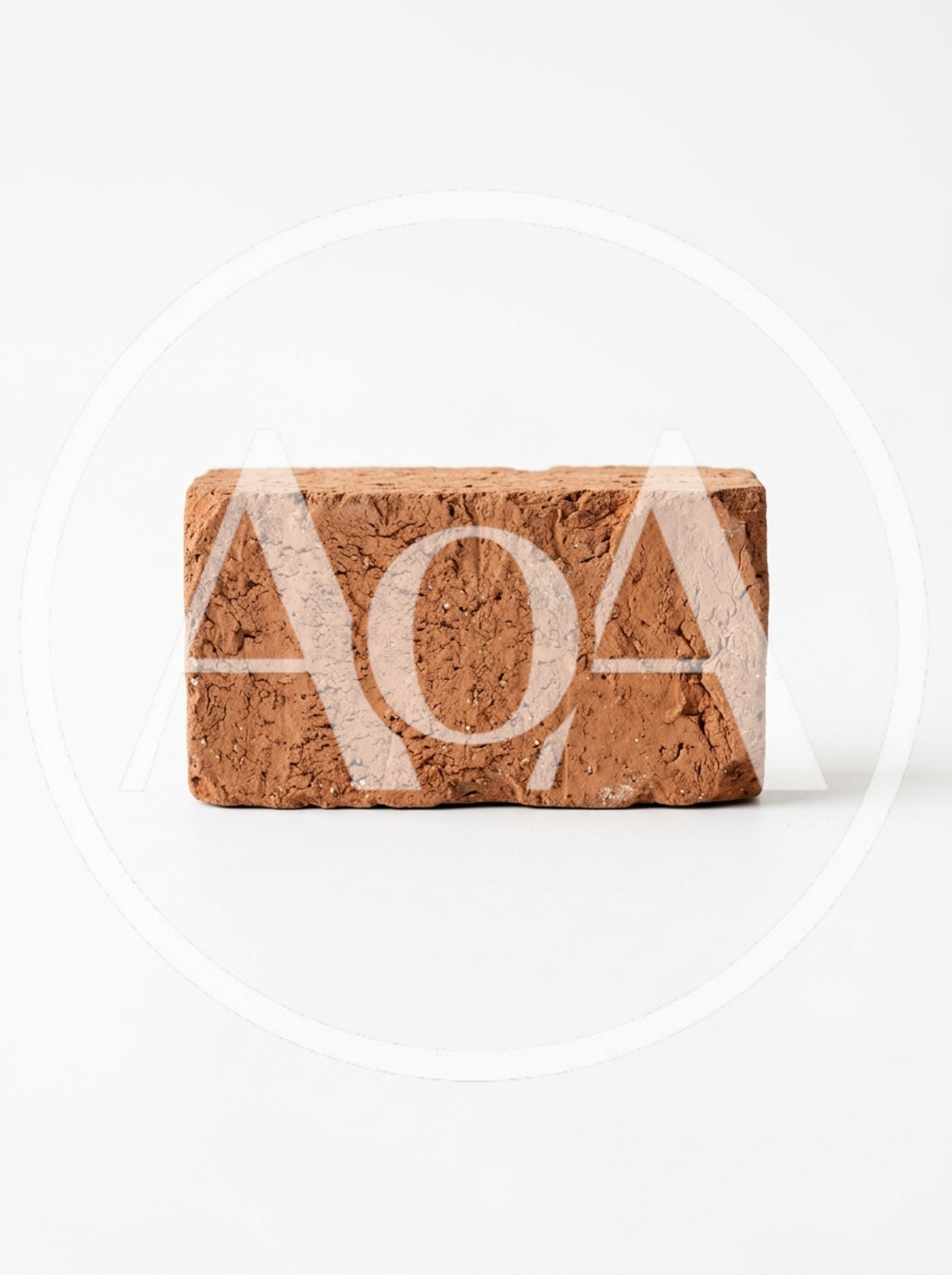 Single Red Clay Brick Isolated On White Background