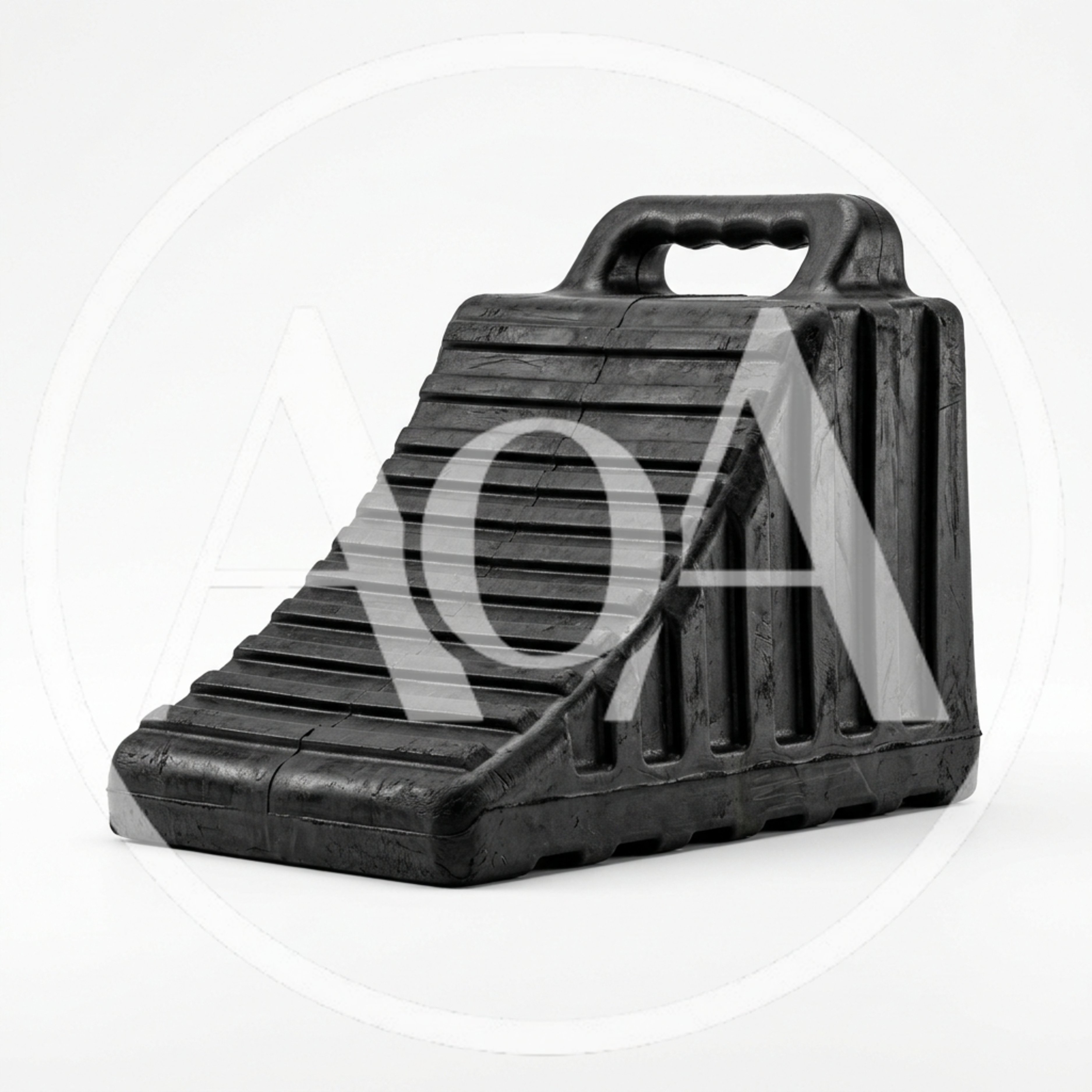 Black Rubber Wheel Chock For Vehicle Safety