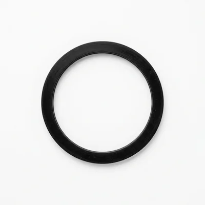 Black Rubber O-Ring Seal Isolated On White Background