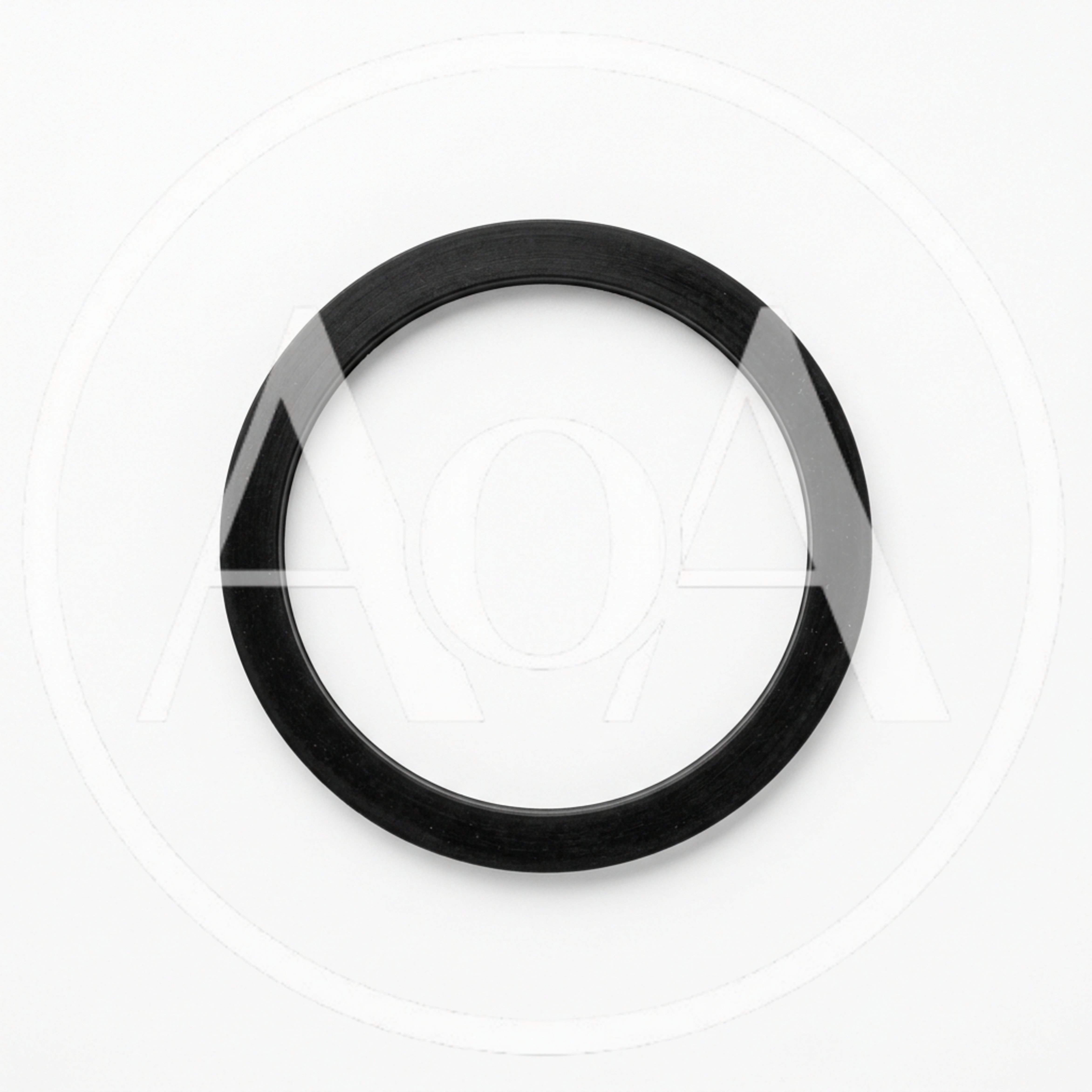 Black Rubber O-Ring Seal Isolated On White Background