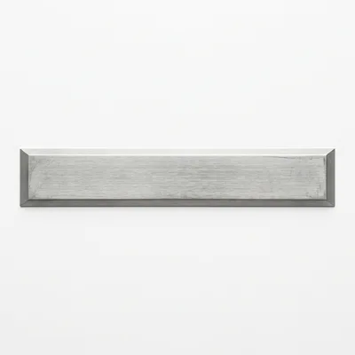 Brushed Metal Rectangular Plate On White Background