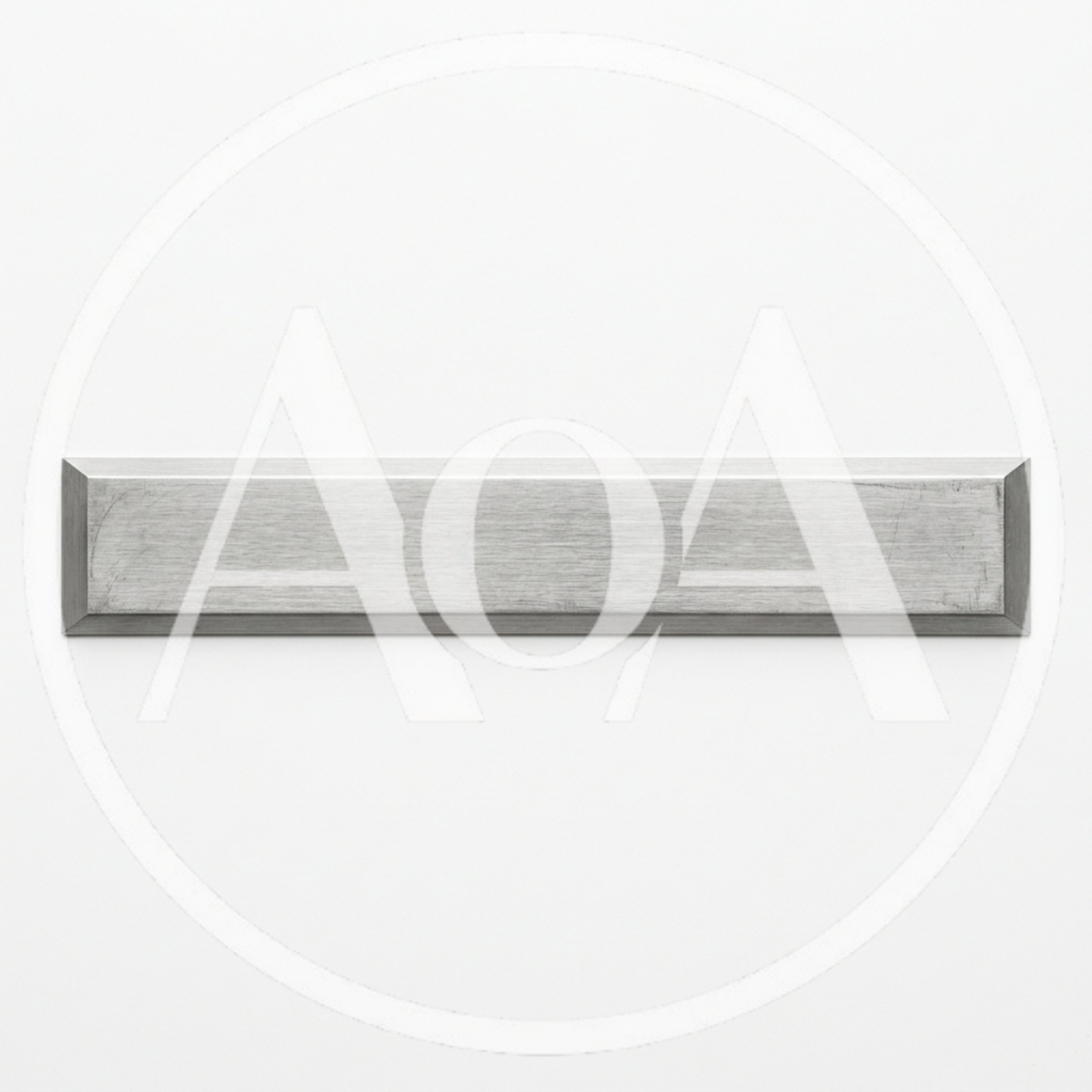 Brushed Metal Rectangular Plate On White Background