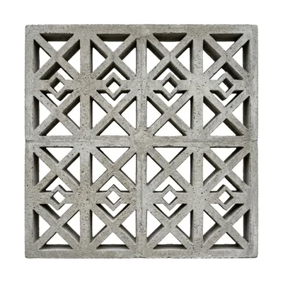 Decorative Concrete Breeze Block With Geometric Pattern