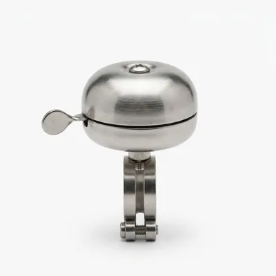 Silver Metal Bicycle Bell Isolated On White Background