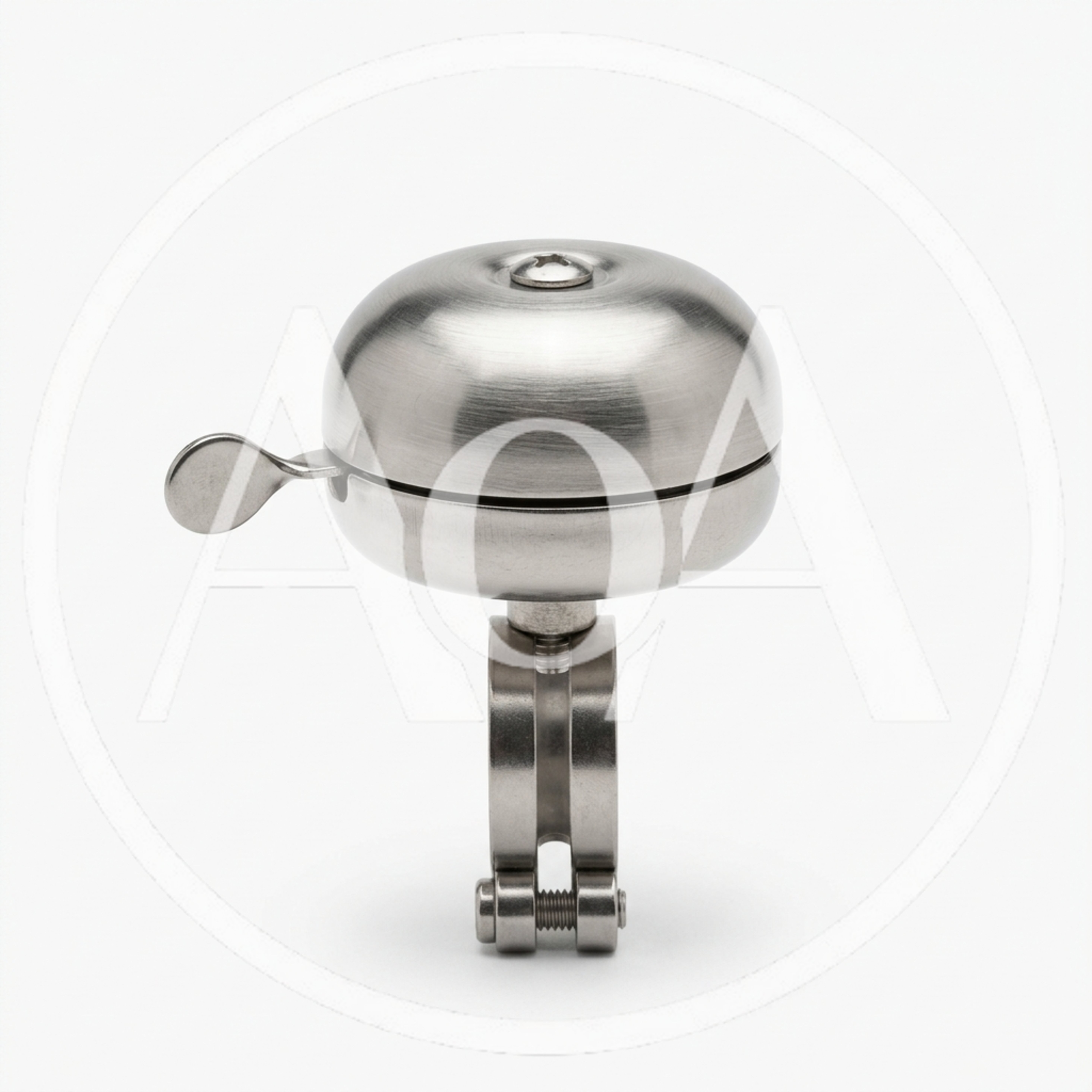 Silver Metal Bicycle Bell Isolated On White Background