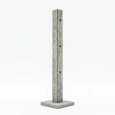 Concrete Fence Post With Square Base