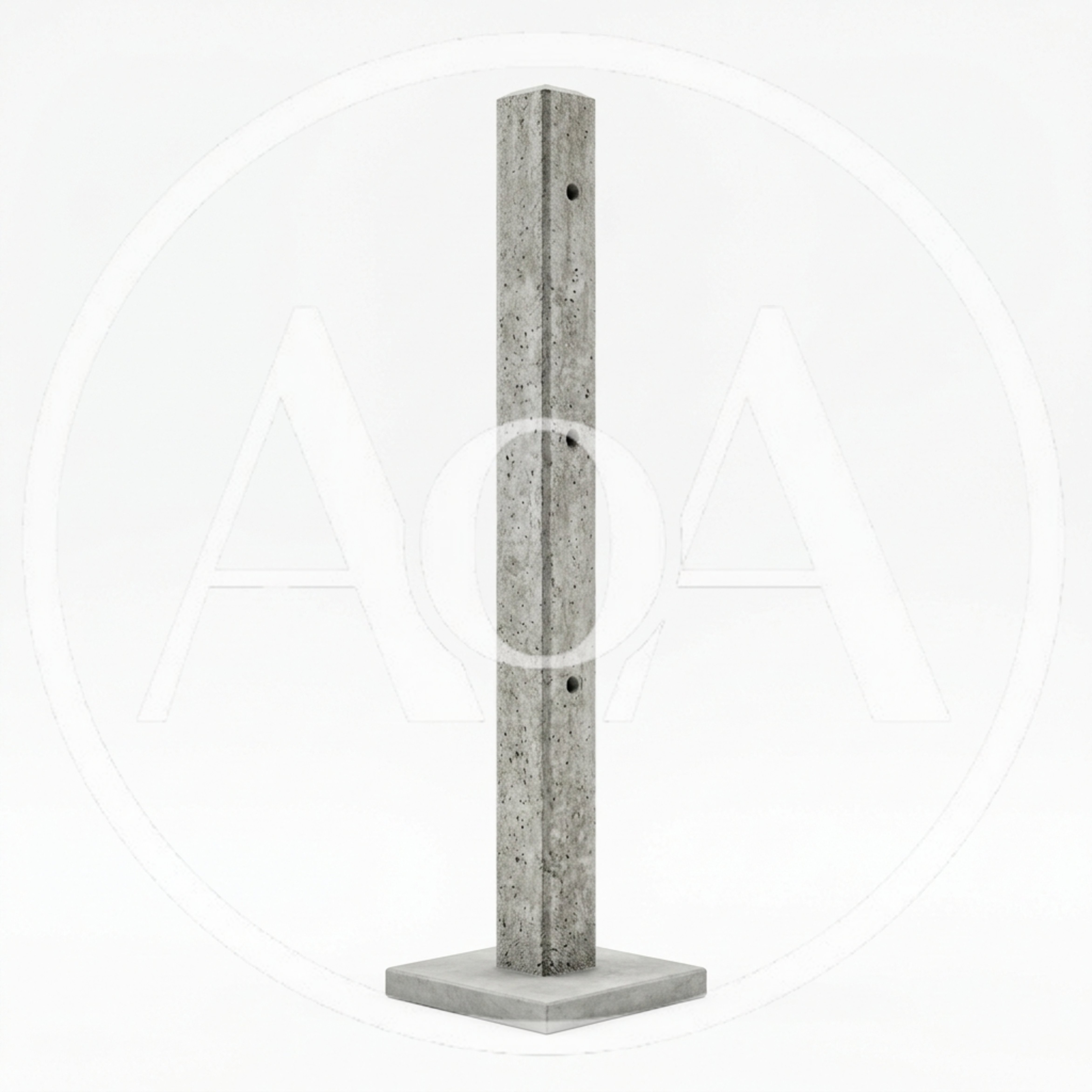 Concrete Fence Post With Square Base