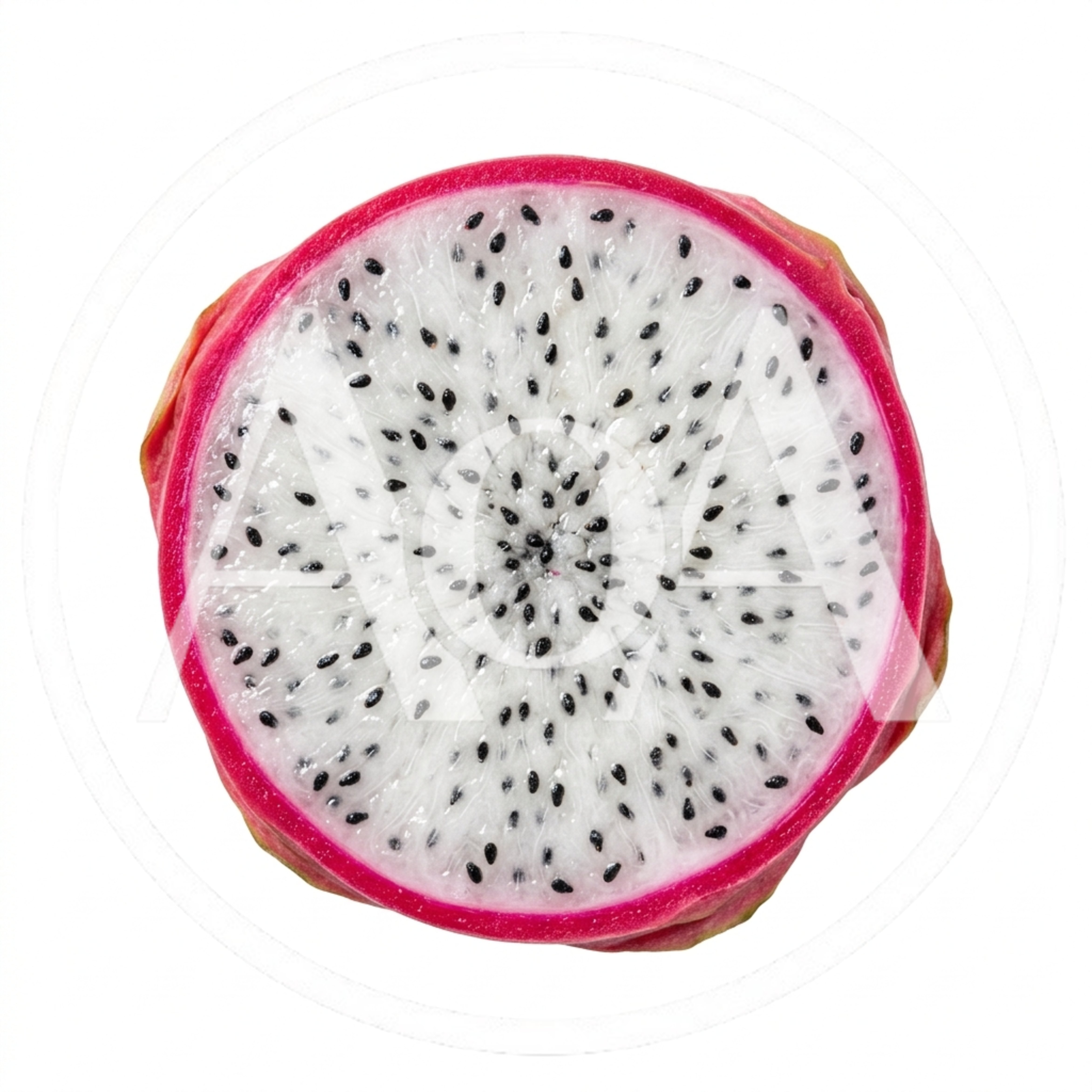 Cross Section Of A Fresh Dragon Fruit