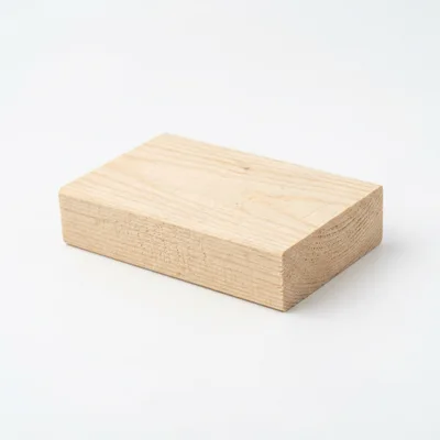 Single Rectangular Block Of Natural Pine Wood