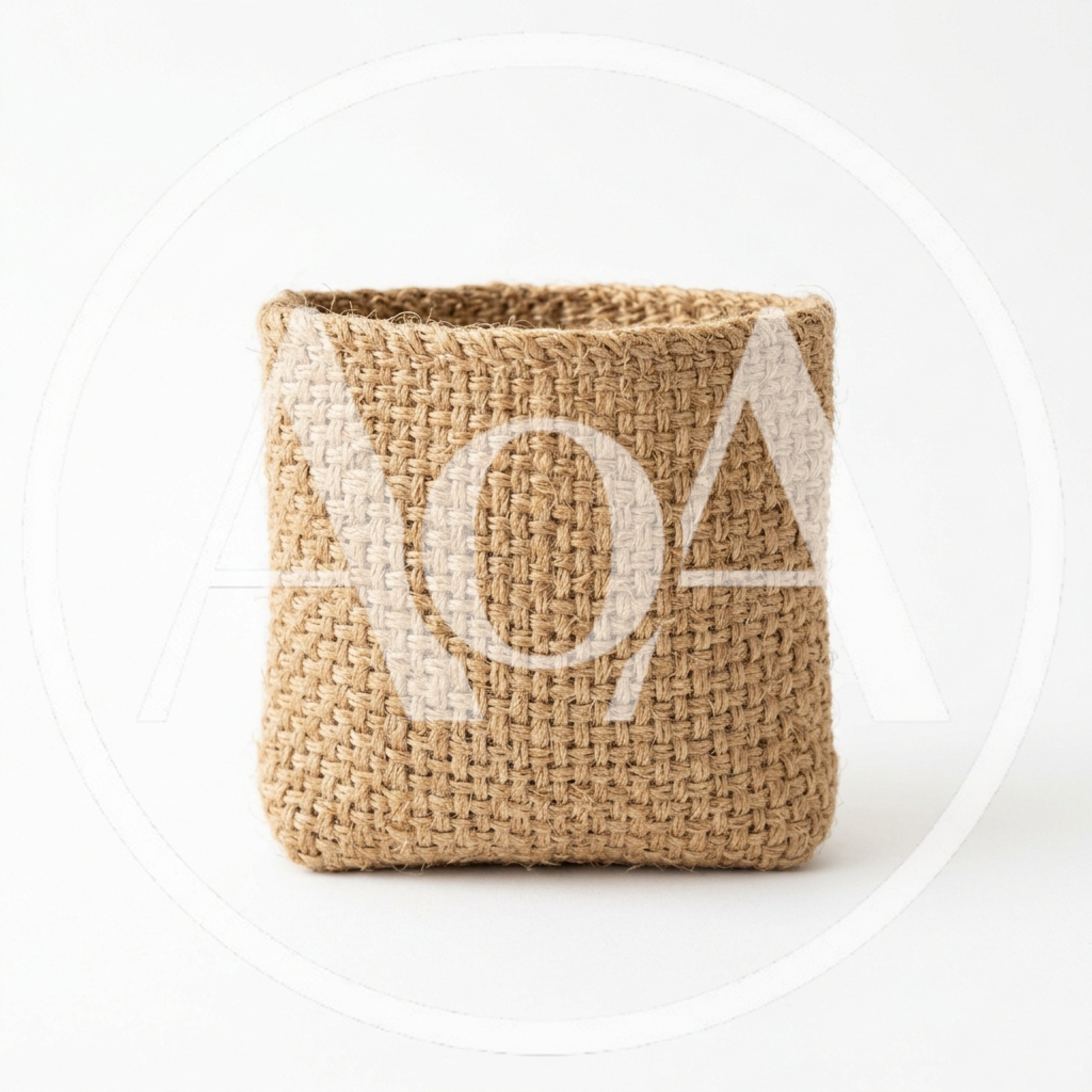 Empty Woven Jute Storage Basket