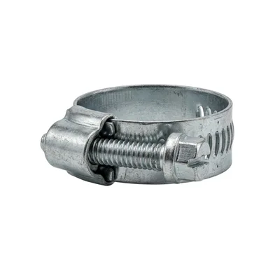 Metal Hose Clamp Isolated On White Background