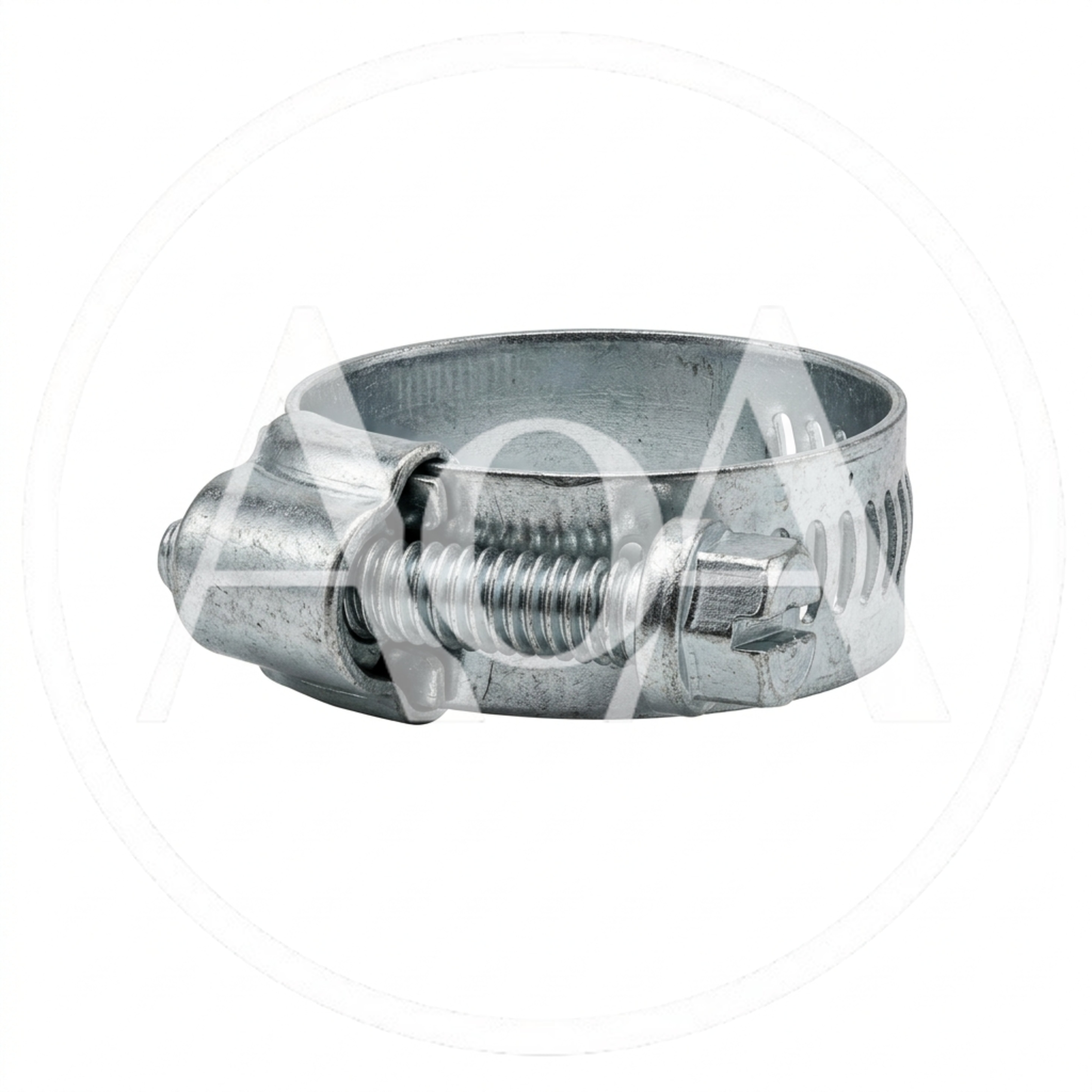 Metal Hose Clamp Isolated On White Background