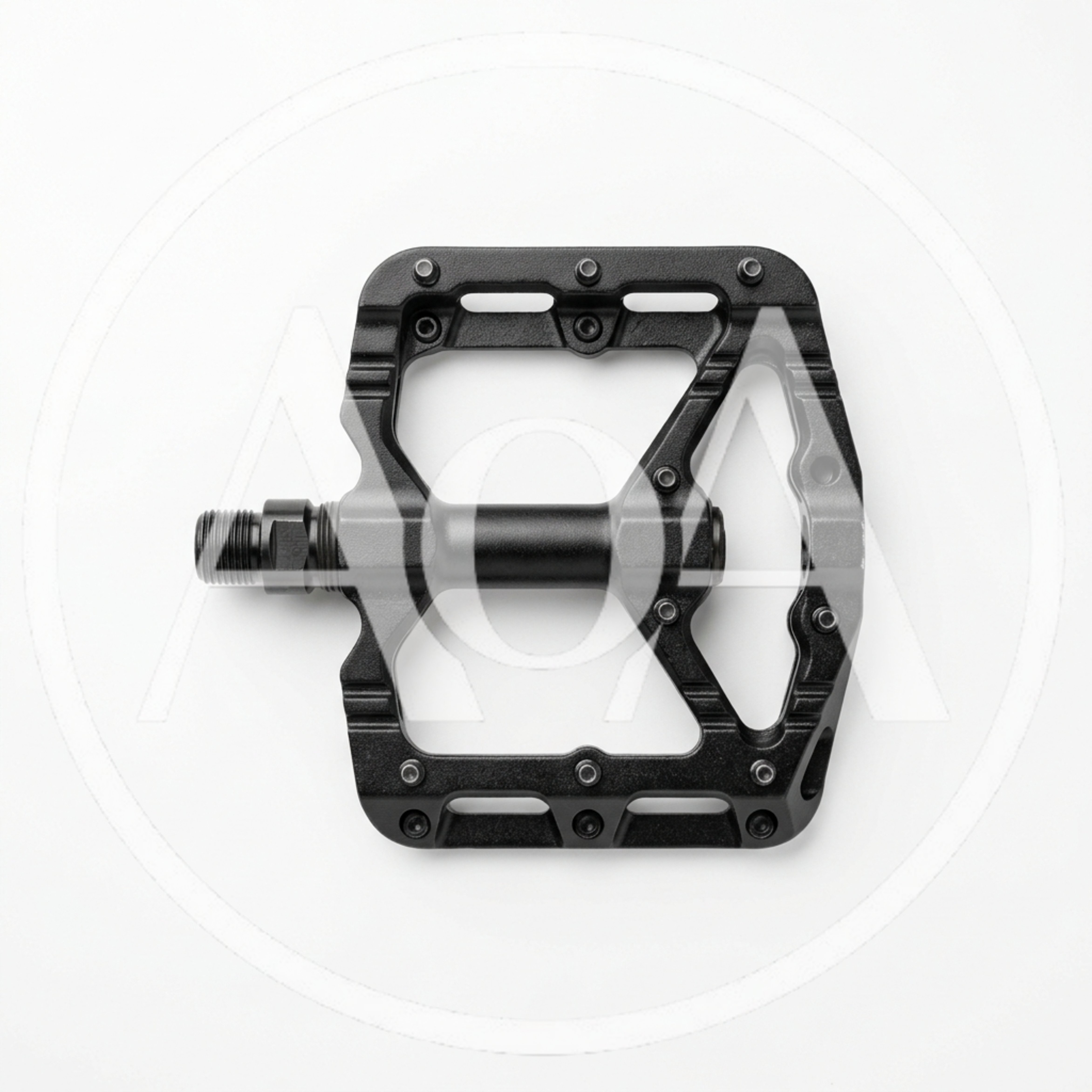 Black Mountain Bike Flat Pedal Isolated