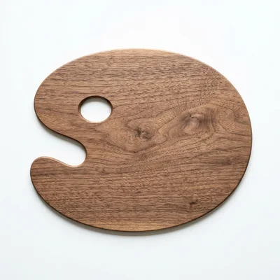 Wooden Artist Palette On White Background