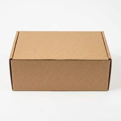 Closed Brown Cardboard Shipping Box