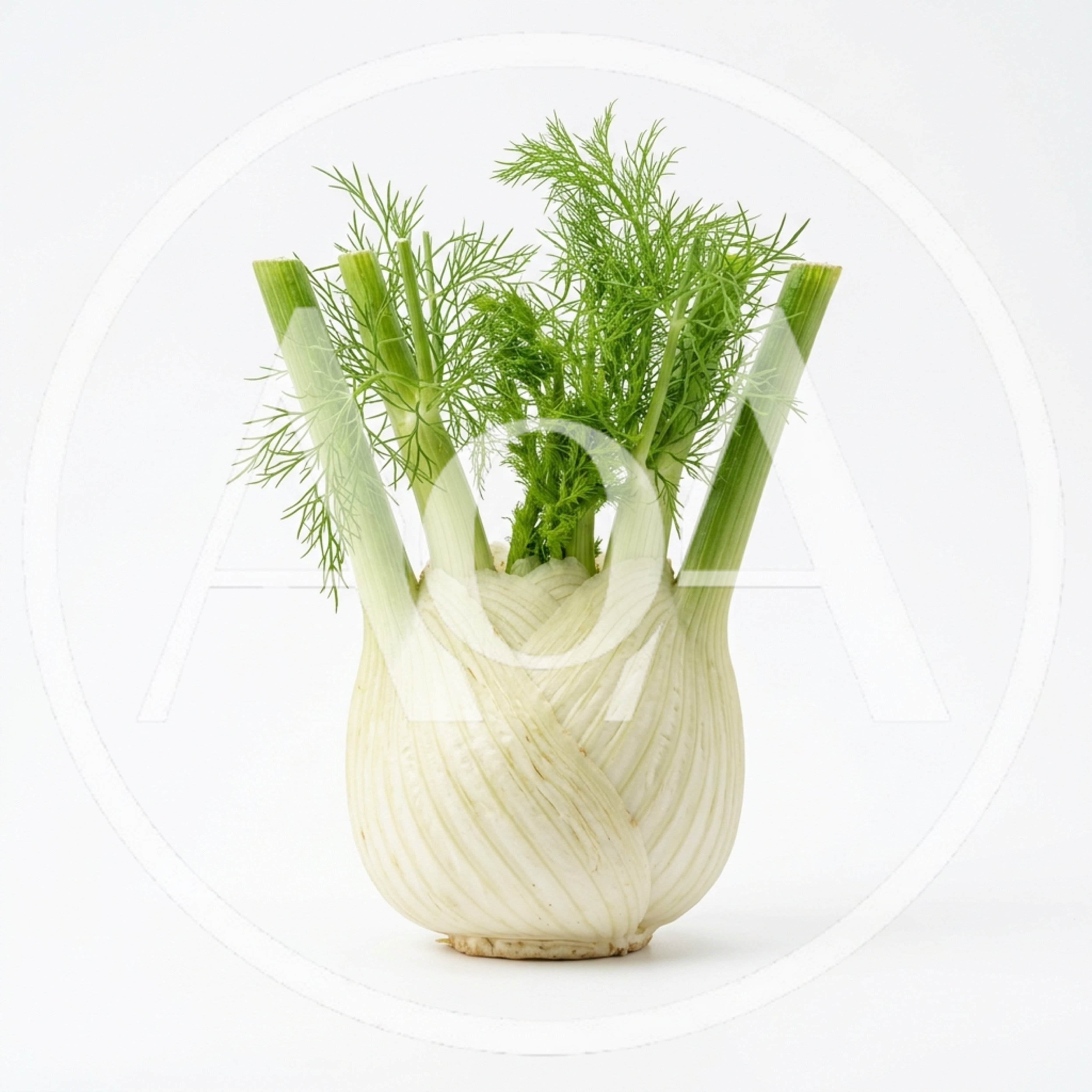 Fresh Bulb Of Fennel On White Background