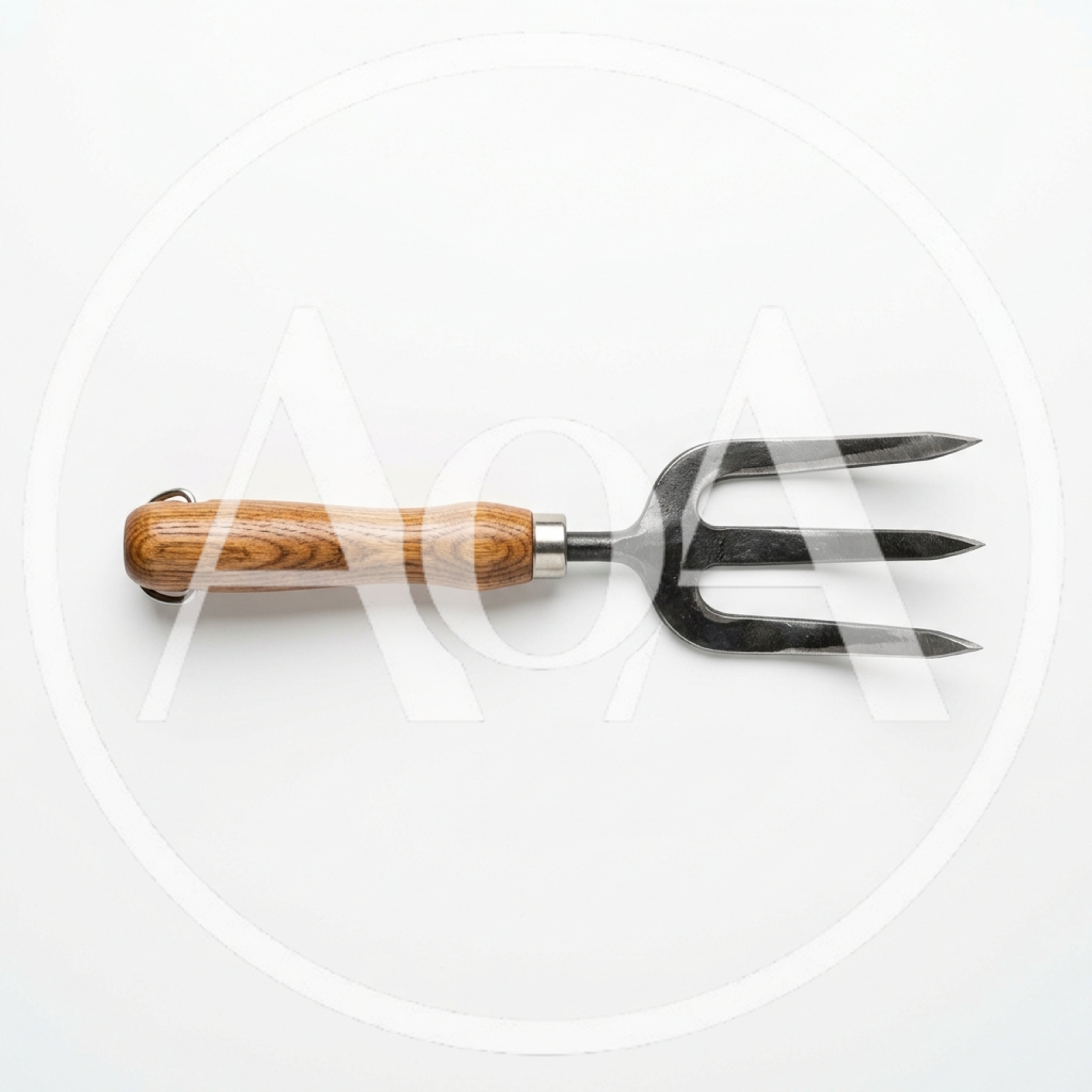 Handheld Garden Fork With Wooden Handle