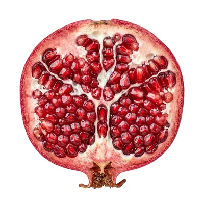 Cross Section Of A Fresh Ripe Pomegranate
