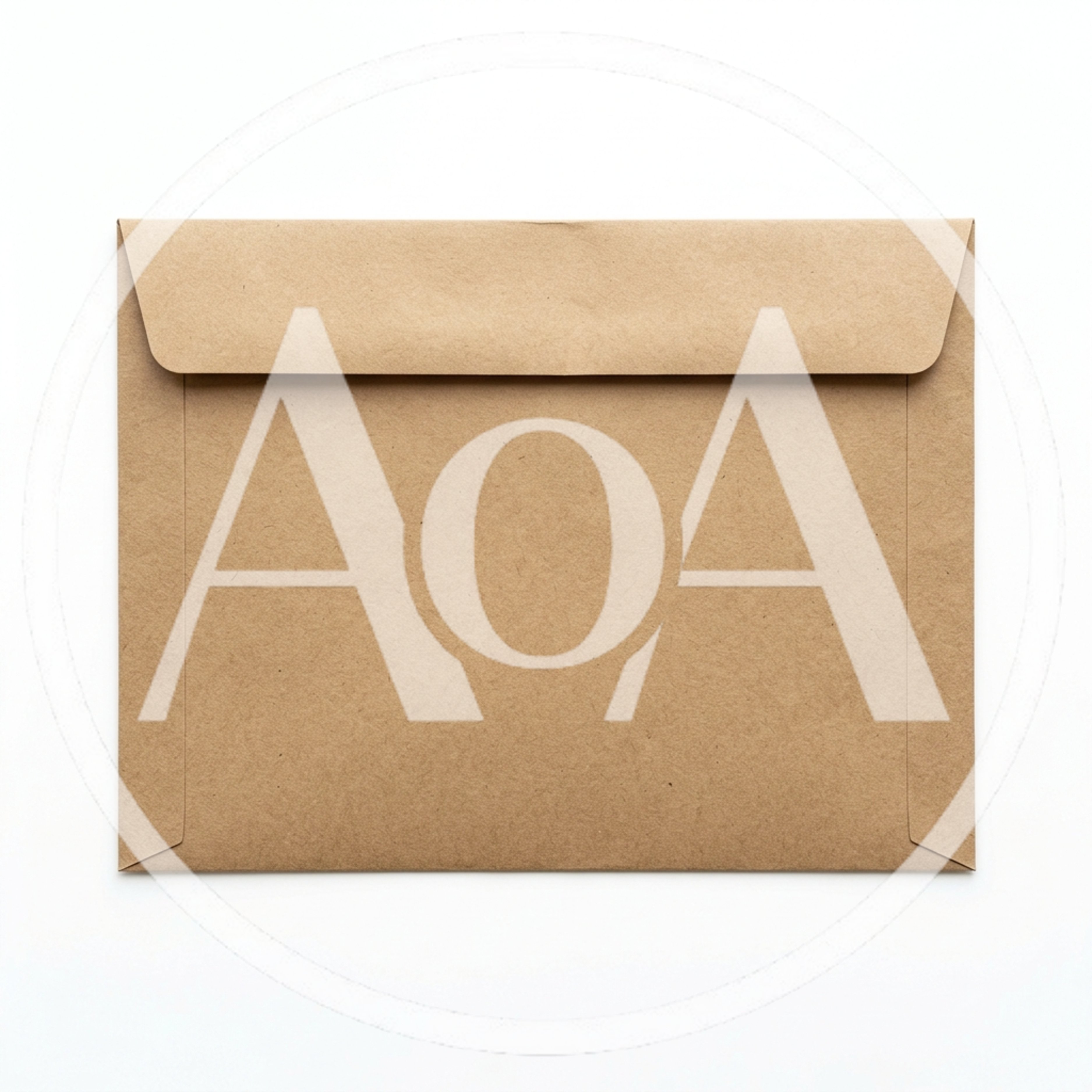 Brown Kraft Paper Envelope Isolated On White Background