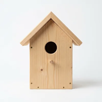 Wooden Birdhouse Isolated On White Background