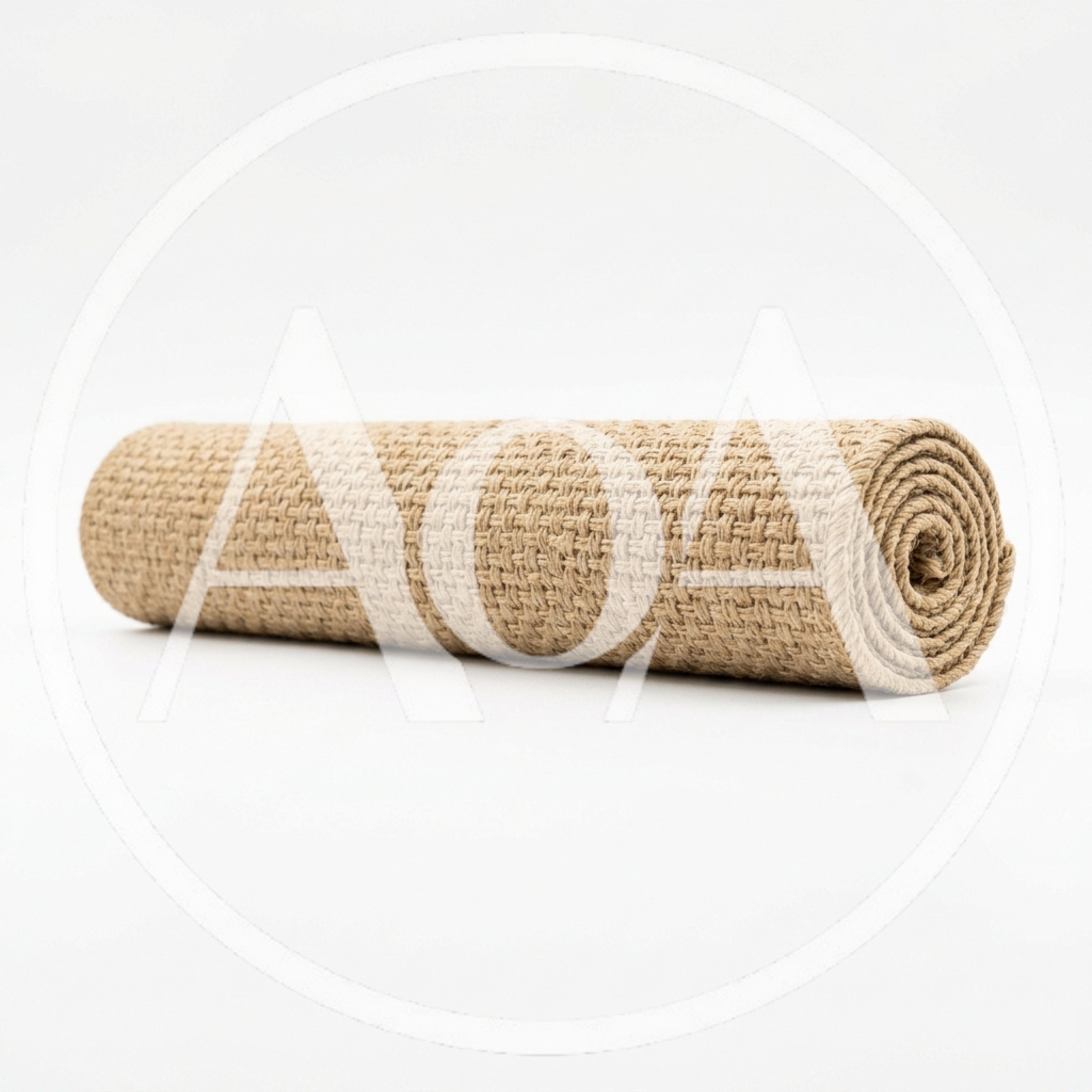Rolled Natural Jute Fiber Rug