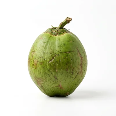 Fresh Green Coconut Isolated On White Background