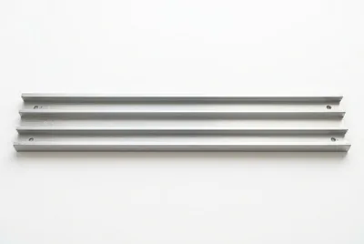 Aluminum T-Slot Extrusion Rail on White Background