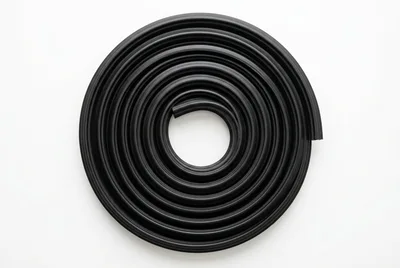 Coiled Black Rubber Weather Stripping Seal