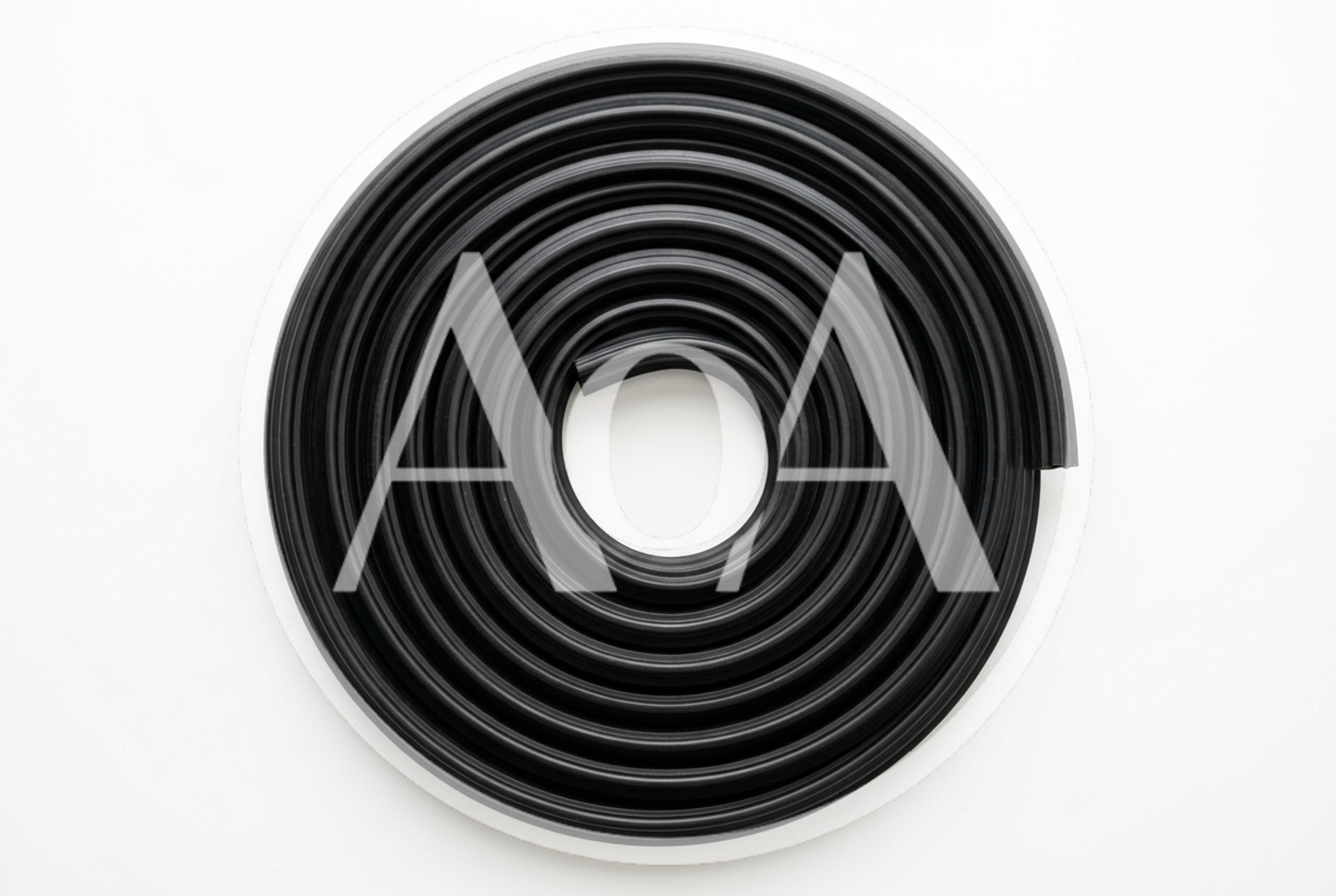 Coiled Black Rubber Weather Stripping Seal