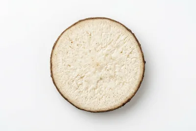 Cross Section Of A Raw Cassava Root
