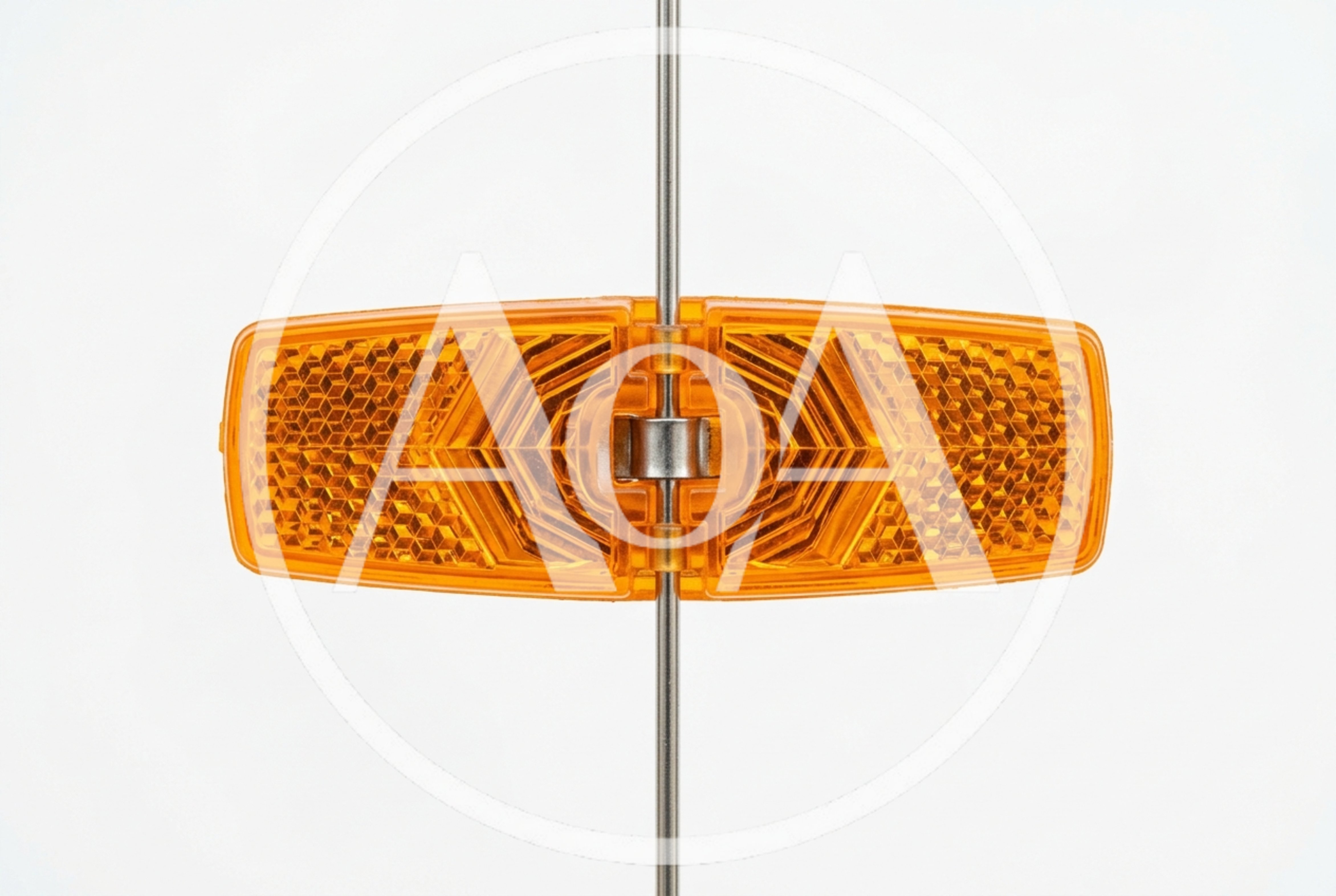 Bicycle Spoke Reflector Mounted On A Metal Spoke