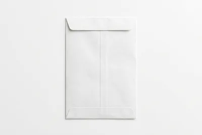 White Paper Envelope Isolated On White Background