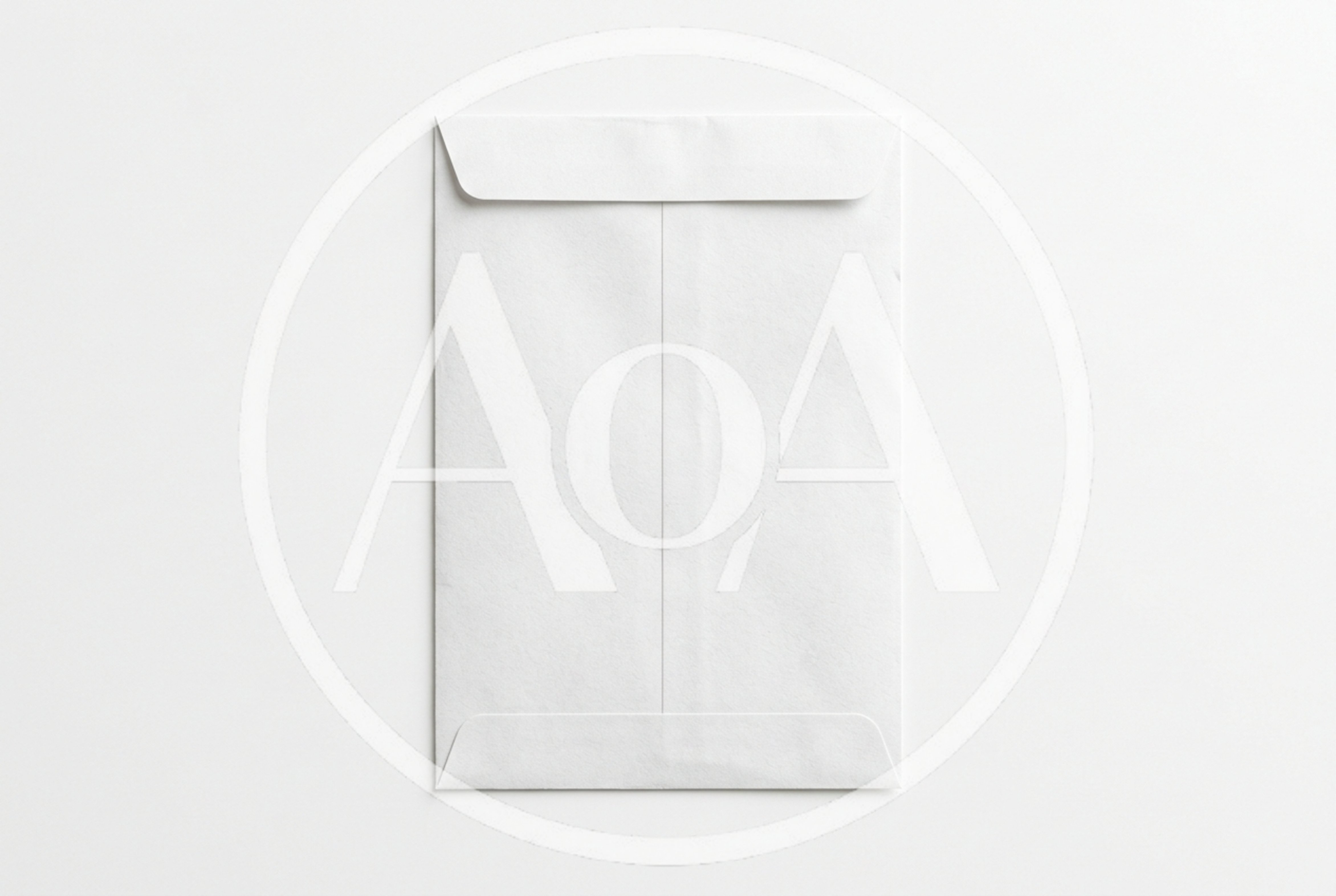 White Paper Envelope Isolated On White Background