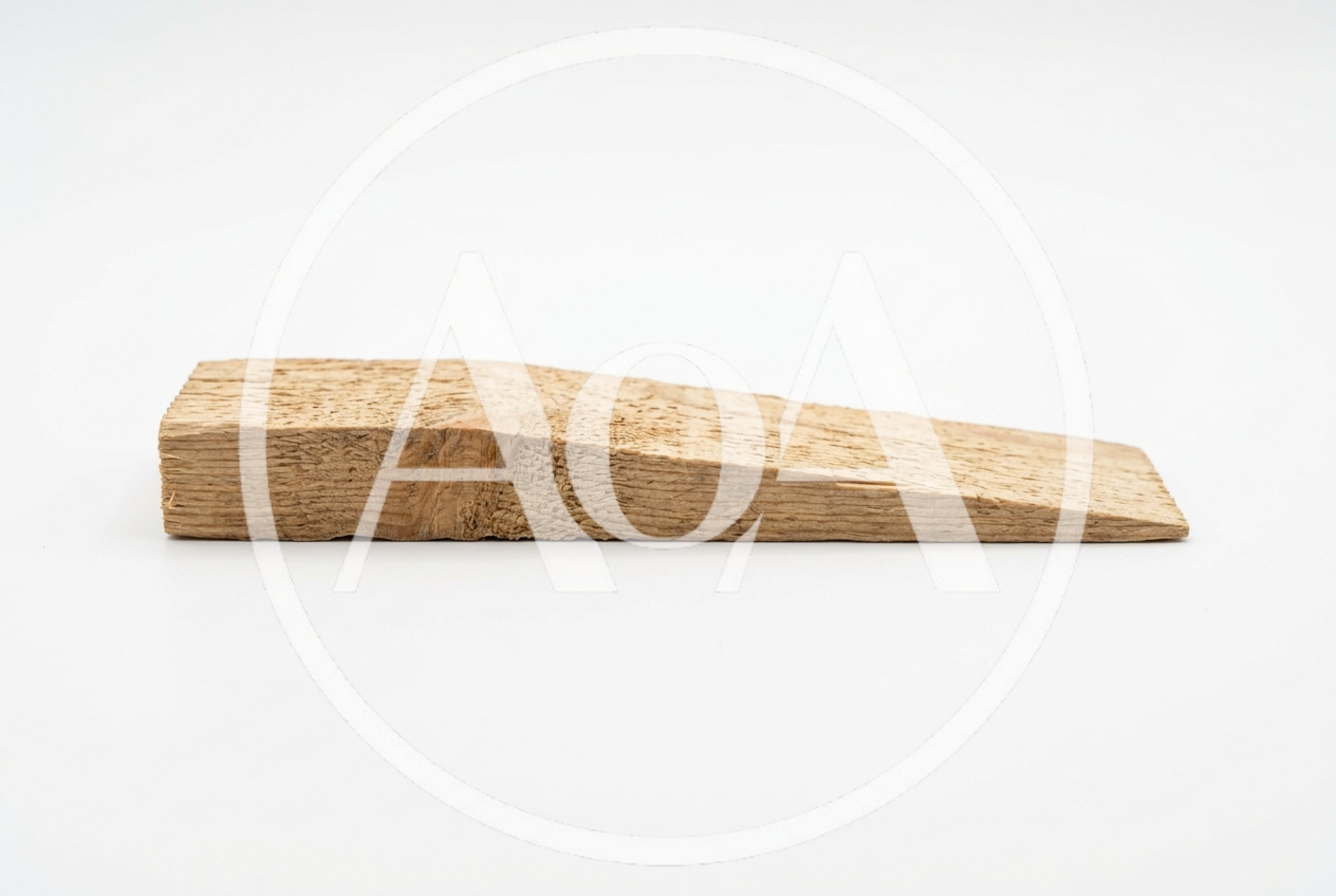 Single Wooden Shim Wedge Isolated On White Background