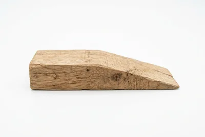 Wooden Door Wedge Isolated On White Background