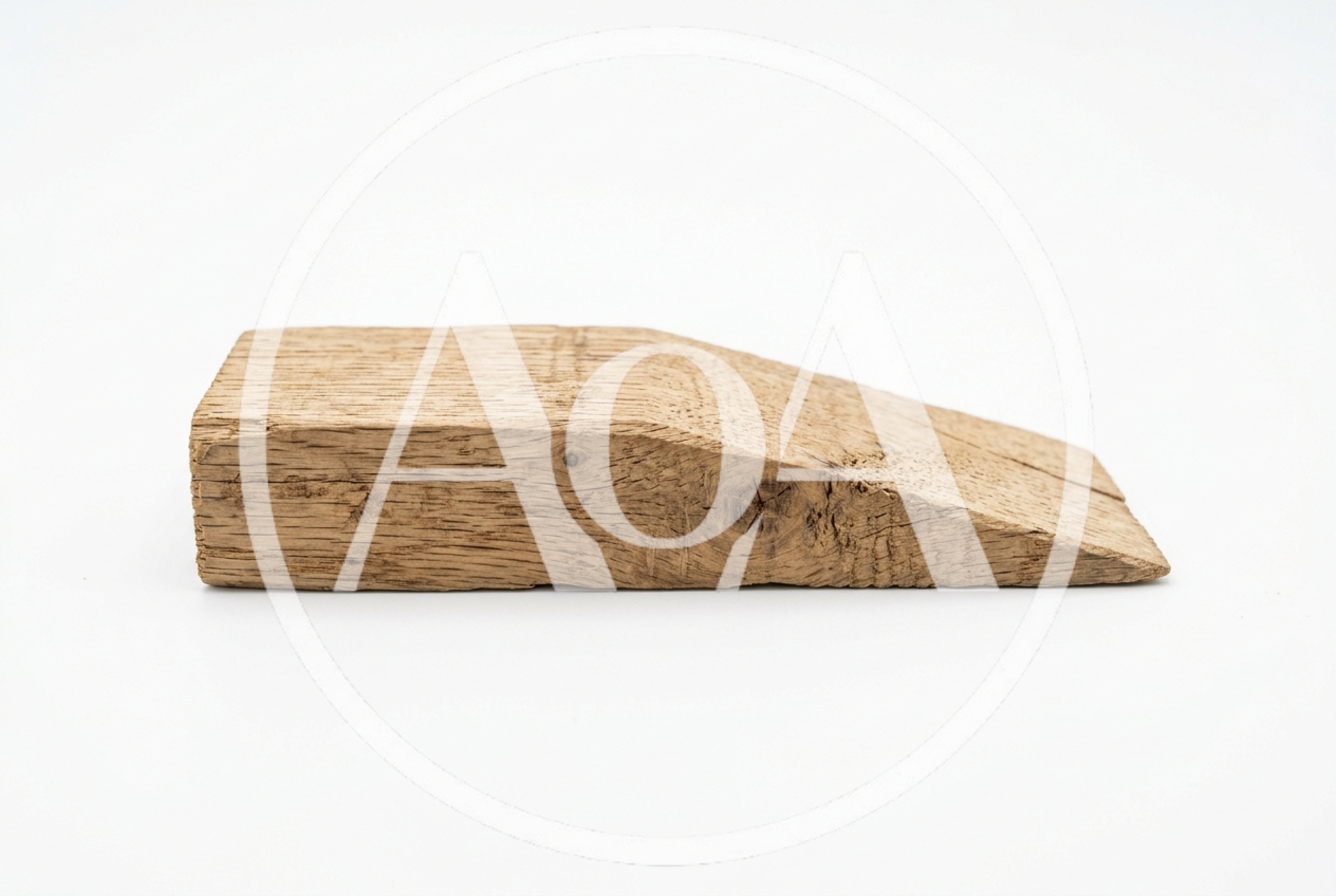 Wooden Door Wedge Isolated On White Background