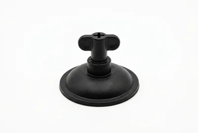 Black Plastic Suction Cup With Wing Nut