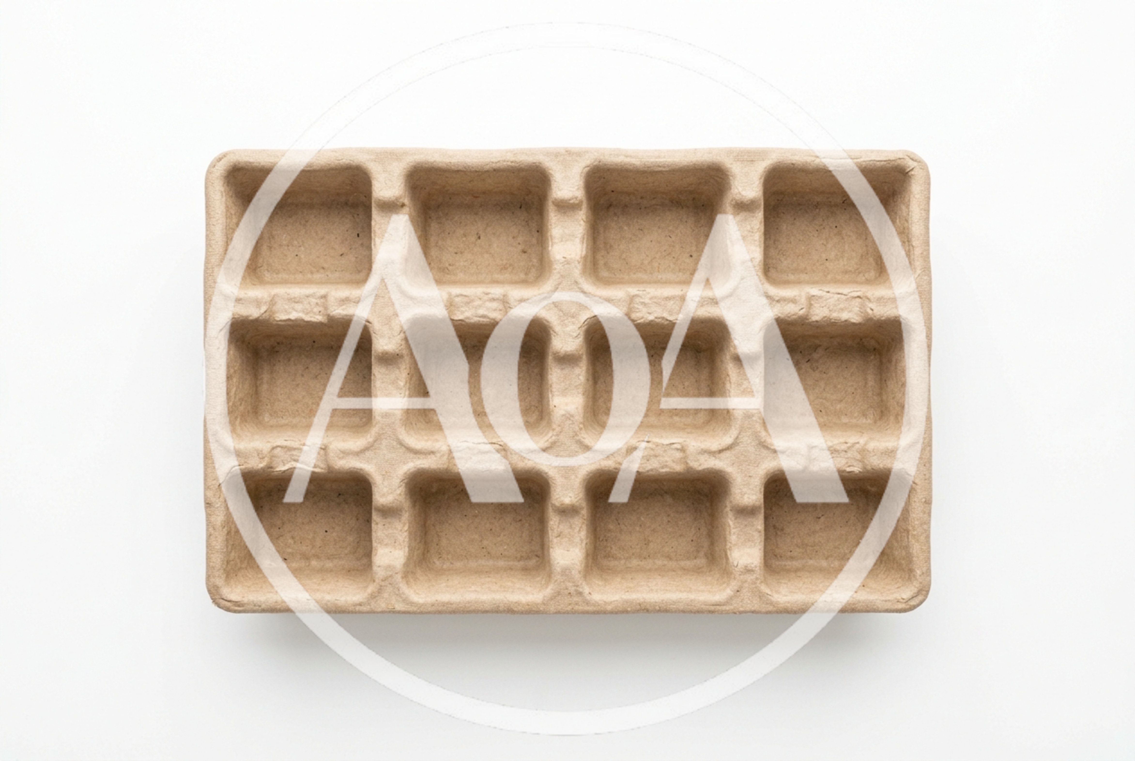 Empty Molded Pulp Fiber Seedling Tray