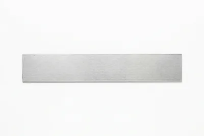 Brushed Metal Rectangular Plate On White Background