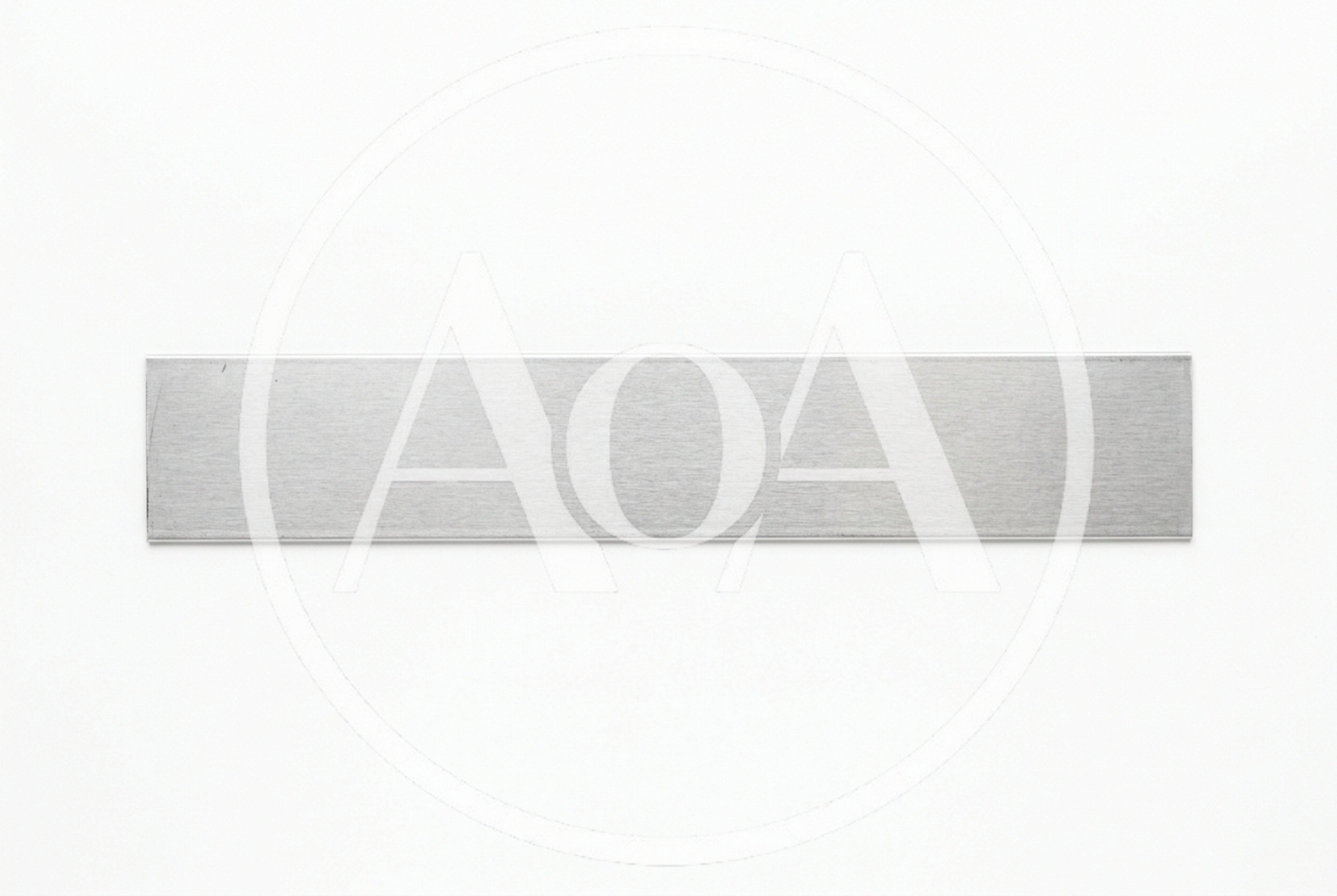 Brushed Metal Rectangular Plate On White Background